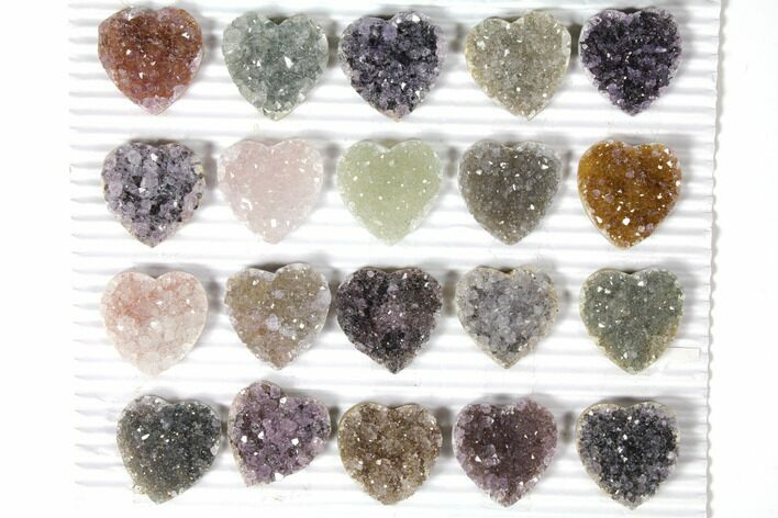 Lot: Druzy Amethyst/Quartz Heart Clusters ( Pieces) #127592